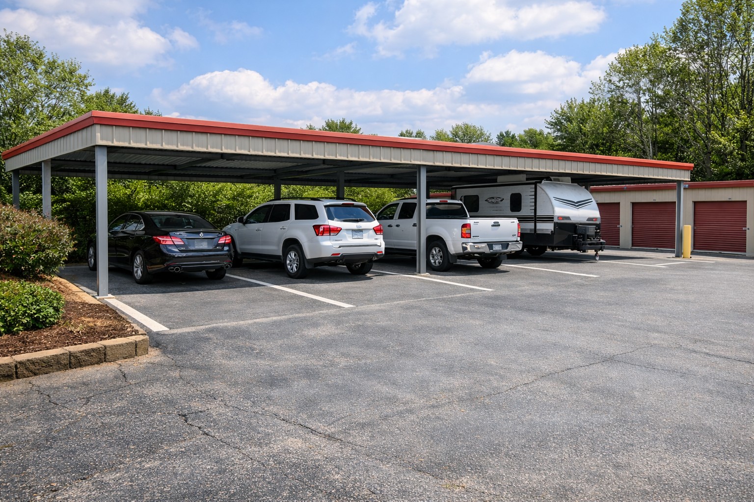 Covered parking storage for vehicles in Powdersville SC